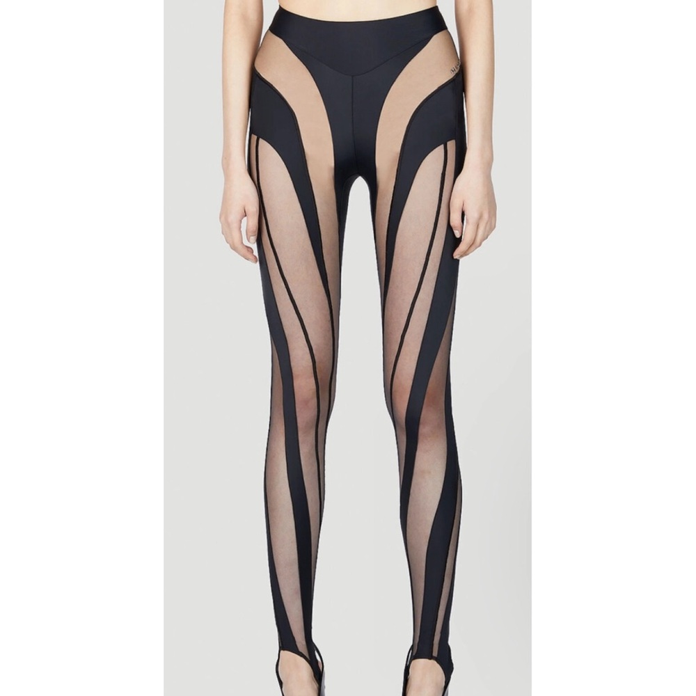 Mugler Sheer Spiral Leggings #mugler #coucoo #jadedlondon #manieredevoir